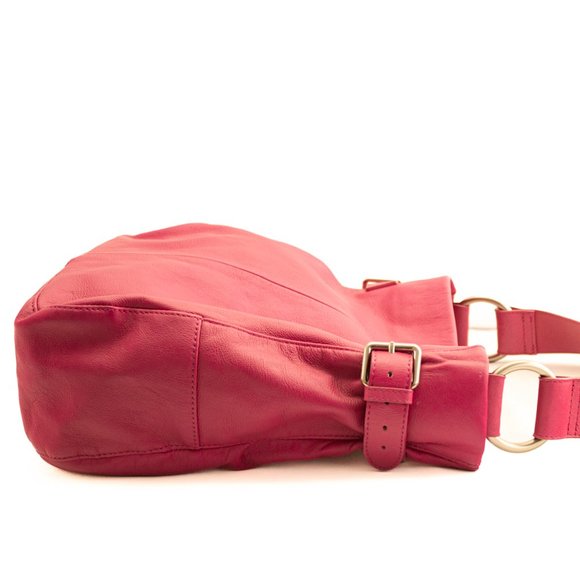 GAP HOT PINK LEATHER TOTE BAG - Picture 5 of 8